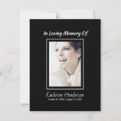 Red Kardinal Bird Beerdigung Foto Vielen Dank Dankeskarte (Rückseite)