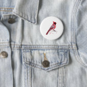 Red Kardinal Bird Button (Beispiel)