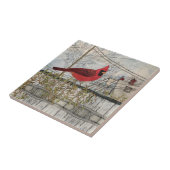 Red Kardinal Bird City Keramik Tile Fliese (Seite)