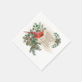 Red Kardinal Bird Erinnern Sie Sprichwort Serviette (Ecke)