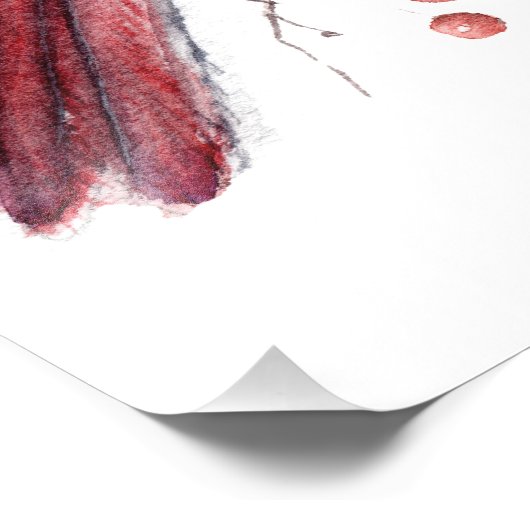 Red Kardinal Bird Fotodruck (Ecke)