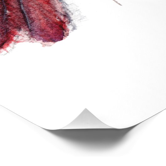 Red Kardinal Bird Fotodruck (Ecke)