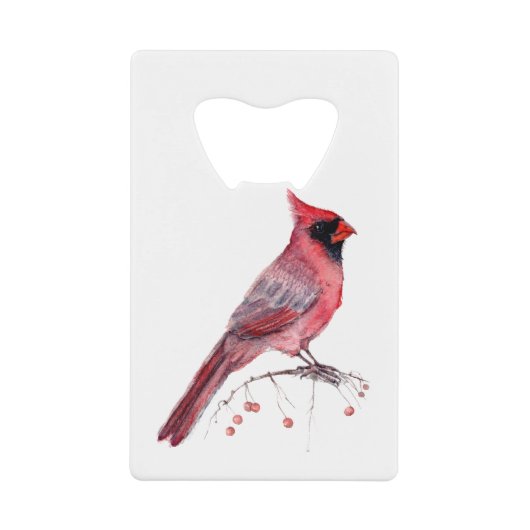 Red Kardinal Bird Geldbeutel Flaschenöffner (Vorderseite)
