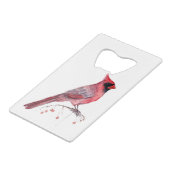 Red Kardinal Bird Geldbeutel Flaschenöffner (Vorderseite Schrägansicht)