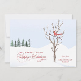 Red Kardinal Bird Happy Holidays Feiertagskarte