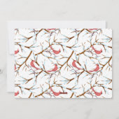 Red Kardinal Bird Happy Holidays Feiertagskarte (Rückseite)