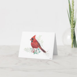 Red Kardinal Bird Holiday Card Karte