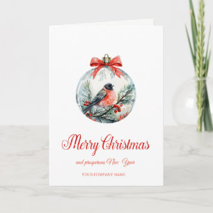 Red Kardinal Bird Holly Berry Ball Weihnachten