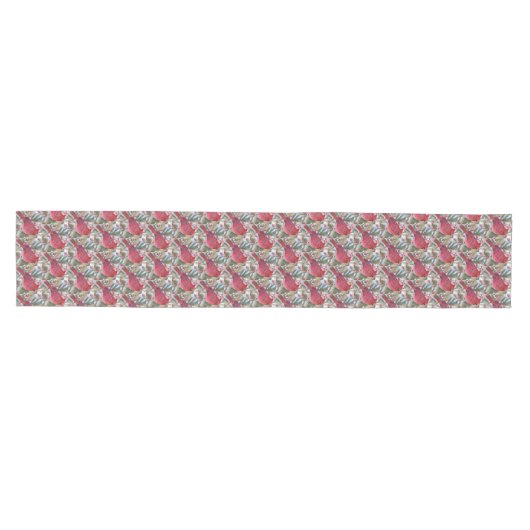 Red Kardinal Bird Medium Table Runner Mittelgroßer Tischläufer (Horizontal)