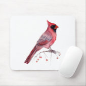 Red Kardinal Bird Mousepad (Mit Mouse)