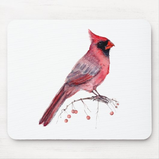 Red Kardinal Bird Mousepad (Vorne)