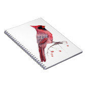 Red Kardinal Bird Notizblock (Rechte Seite)