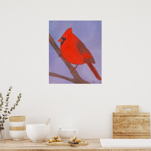 Red Kardinal Bird Poster (Küche)