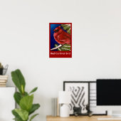 RED KARDINAL BIRD Poster (Heimbüro)