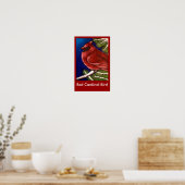 RED KARDINAL BIRD Poster (Küche)