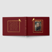 Red Kardinal Bird Real Foil Funerbital Gästebuch (Voll)