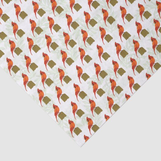 Red Kardinal Bird Seidenpapier (Ausschnitt)