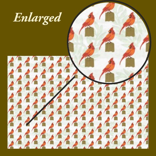 Red Kardinal Bird Seidenpapier