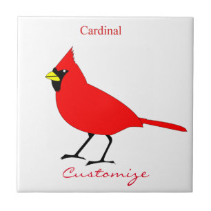 Red Kardinal Bird Thunder_Cove Fliese