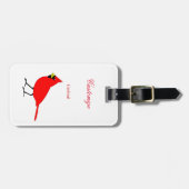 Red Kardinal Bird Thunder_Cove Gepäckanhänger (Vorderseite horizontal)