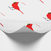 Red Kardinal Bird Thunder_Cove Geschenkpapier (Ecke)