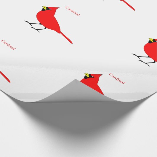 Red Kardinal Bird Thunder_Cove Geschenkpapier (Ecke)