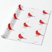 Red Kardinal Bird Thunder_Cove Geschenkpapier (Ungerollt)