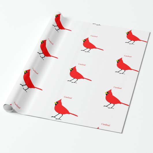 Red Kardinal Bird Thunder_Cove Geschenkpapier (Ungerollt)