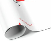 Red Kardinal Bird Thunder_Cove Geschenkpapier (Rolleneckpunkt)