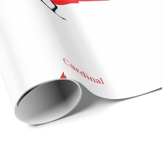 Red Kardinal Bird Thunder_Cove Geschenkpapier (Rolleneckpunkt)