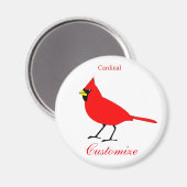 Red Kardinal Bird Thunder_Cove Magnet (Vorderseite/Rückseite)