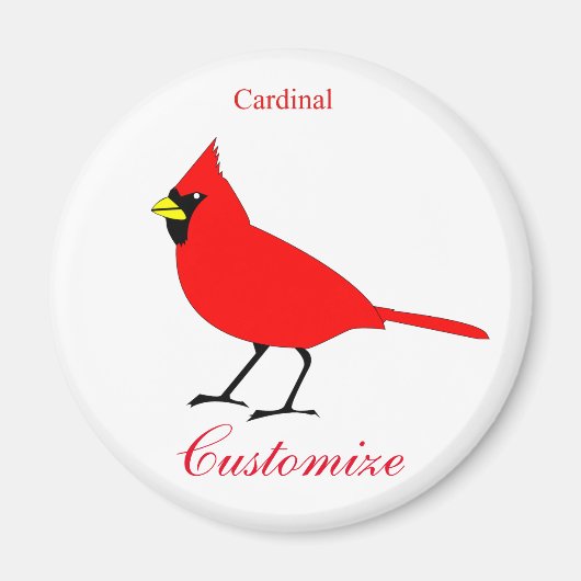 Red Kardinal Bird Thunder_Cove Magnet (Vorne)