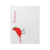 Red Kardinal Bird Thunder_Cove Notizblock (Rotiert)