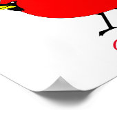 Red Kardinal Bird Thunder_Cove Poster (Ecke)