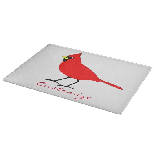 Red Kardinal Bird Thunder_Cove Schneidebrett (Ecke)