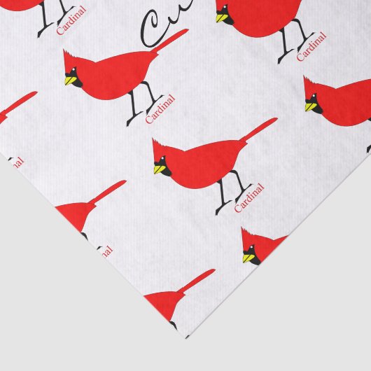 Red Kardinal Bird Thunder_Cove Seidenpapier (Ausschnitt)