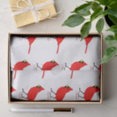 Red Kardinal Bird Thunder_Cove Seidenpapier (Geschenk)