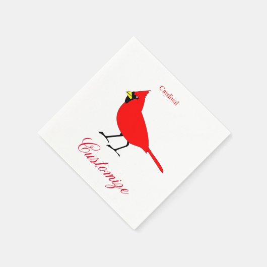 Red Kardinal Bird Thunder_Cove Serviette (Ecke)