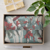 Red Kardinal Bird und Red Wild Berries Seidenpapier (Geschenk)