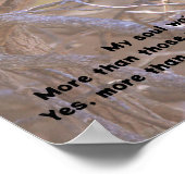 Red Kardinal Bird Wartete friedlich Bibel Verse Poster (Ecke)