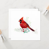 Red Kardinal Bird Watercolor