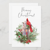 Red Kardinal Bird Watercolor Winter Weihnachten (Vorne/Hinten)