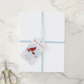 Red Kardinal Bird Weihnachtsgeschenke Tags Geschenkanhänger (Mit Garn)