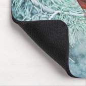 Red Kardinal Bird Winter Art Mouse Pad Mousepad (Ecke)