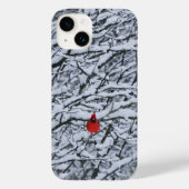 Red Kardinal Bird Winter Phone Case Art (Rückseite)