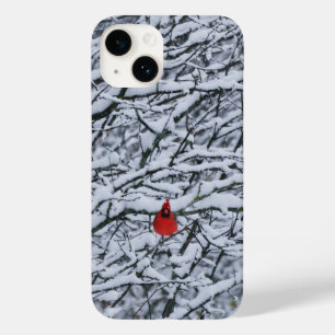 Red Kardinal Bird Winter Phone Case Art