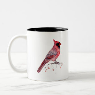 Red Kardinal Bird Zweifarbige Tasse
