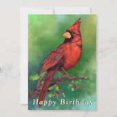 Red Kardinal Birthday Card (Vorderseite)