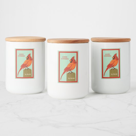 Red Kardinal Canning Food Label Lebensmitteletikett (Flaschen)