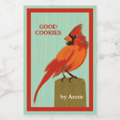 Red Kardinal Canning Food Label Lebensmitteletikett (Einzelnes Label)